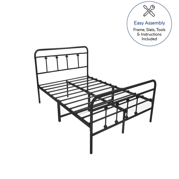 Andover Mills™ Ashburton 40" Standard Modernism Metal Bed Frame with